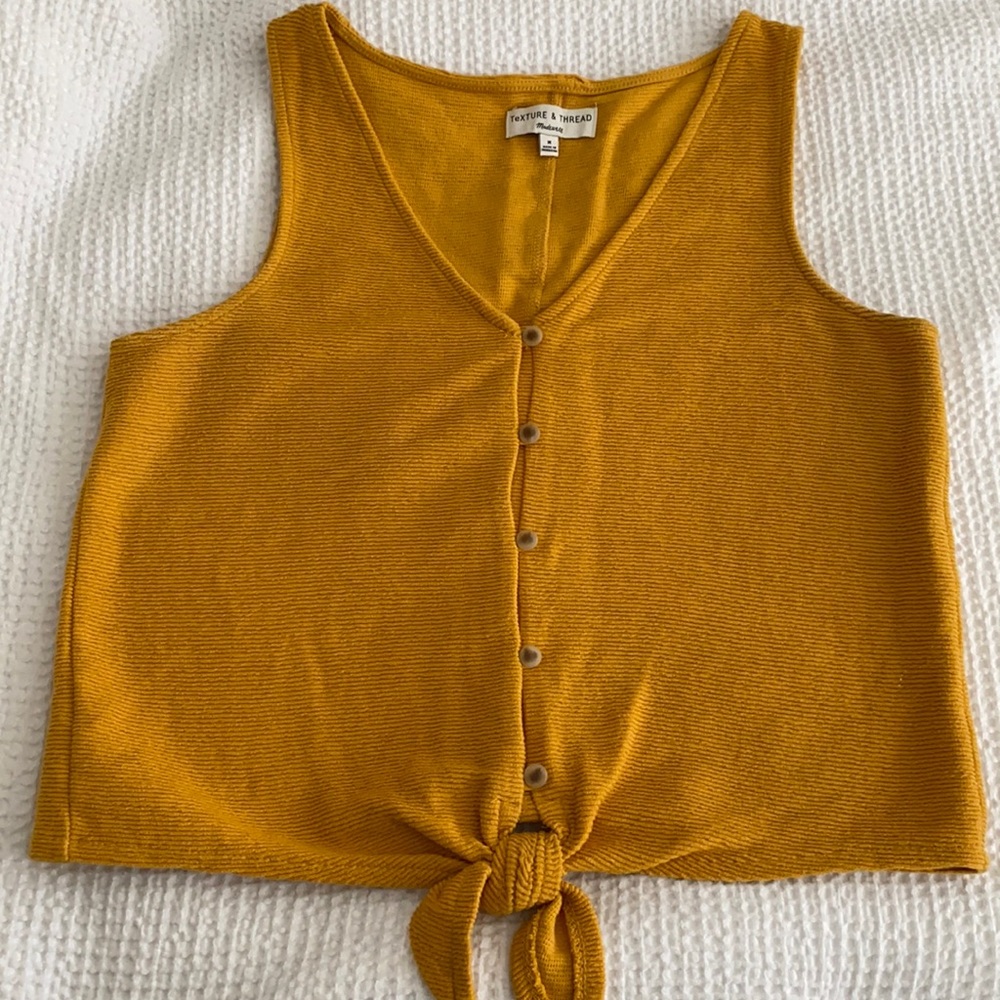 Tie front sleeveless top